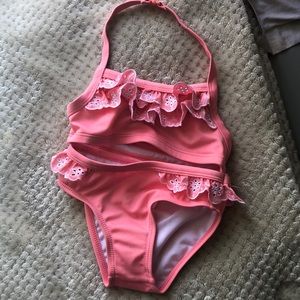 Toddler 2 piece swim suit, new but no tags